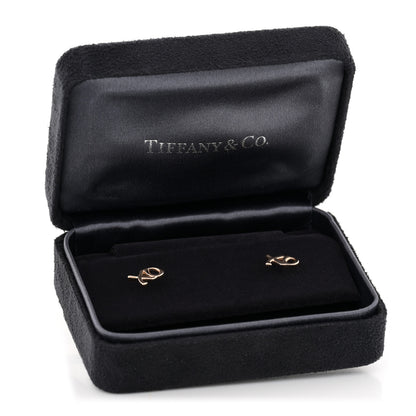 Tiffany 18K Rose Gold Paloma's Graffiti Love and Kisses Earrings 5 of 5