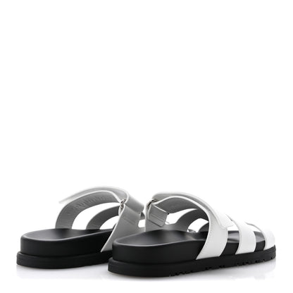 Hermes Calfskin Womens Chypre Sandals 36 White 5 of 10