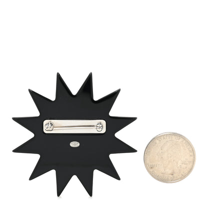 Chanel Resin Glitter CC Star Brooch Black Gold 2 of 4