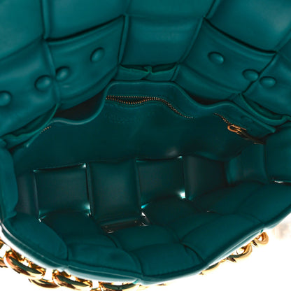 Bottega Veneta Lambskin Maxi Intreccio Padded Chain Cassette Crossbody Bag Mallard 5 of 10