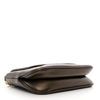 Gucci Metallic Pebbled Calfskin Small 1973 Chain Shoulder Bag Winter Leaf 4 of 10