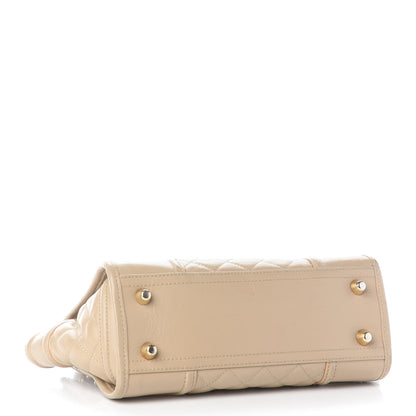 Burberry Quilted Calfskin Mini Manor Tote Beige 4 of 12