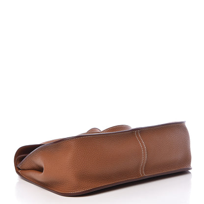 Hermes Taurillon Clemence Halzan 31 Gold 4 of 10