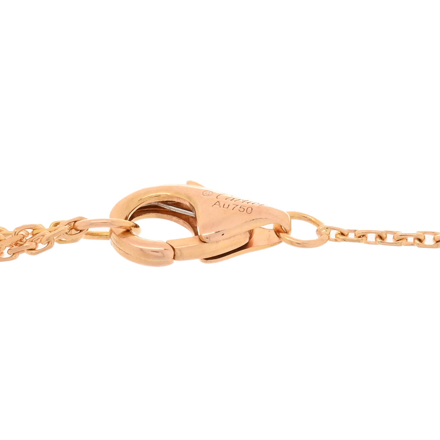 Cartier 18K Pink Yellow White Gold Diamond Trinity Bracelet 3 of 4