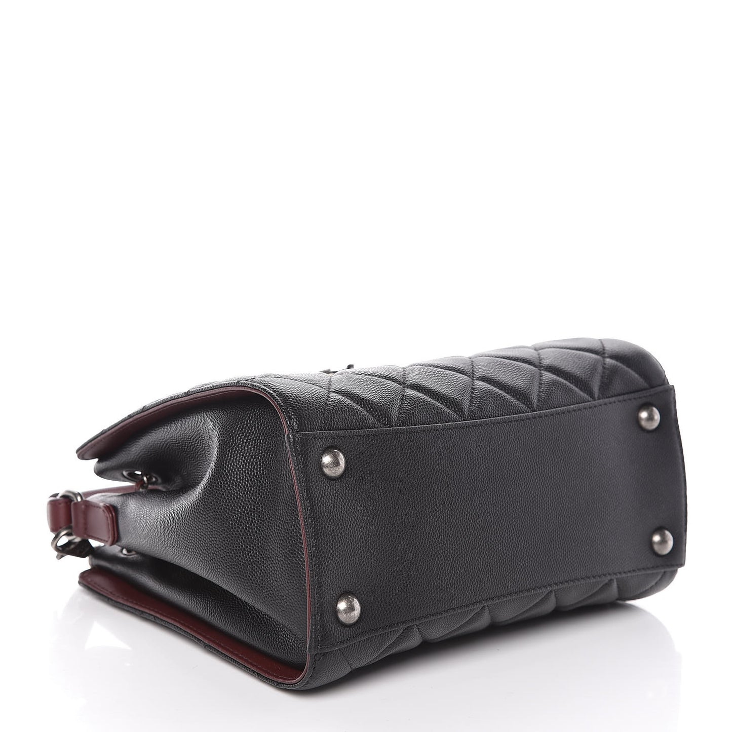 Caviar Quilted Small CC Bucket Bag Black