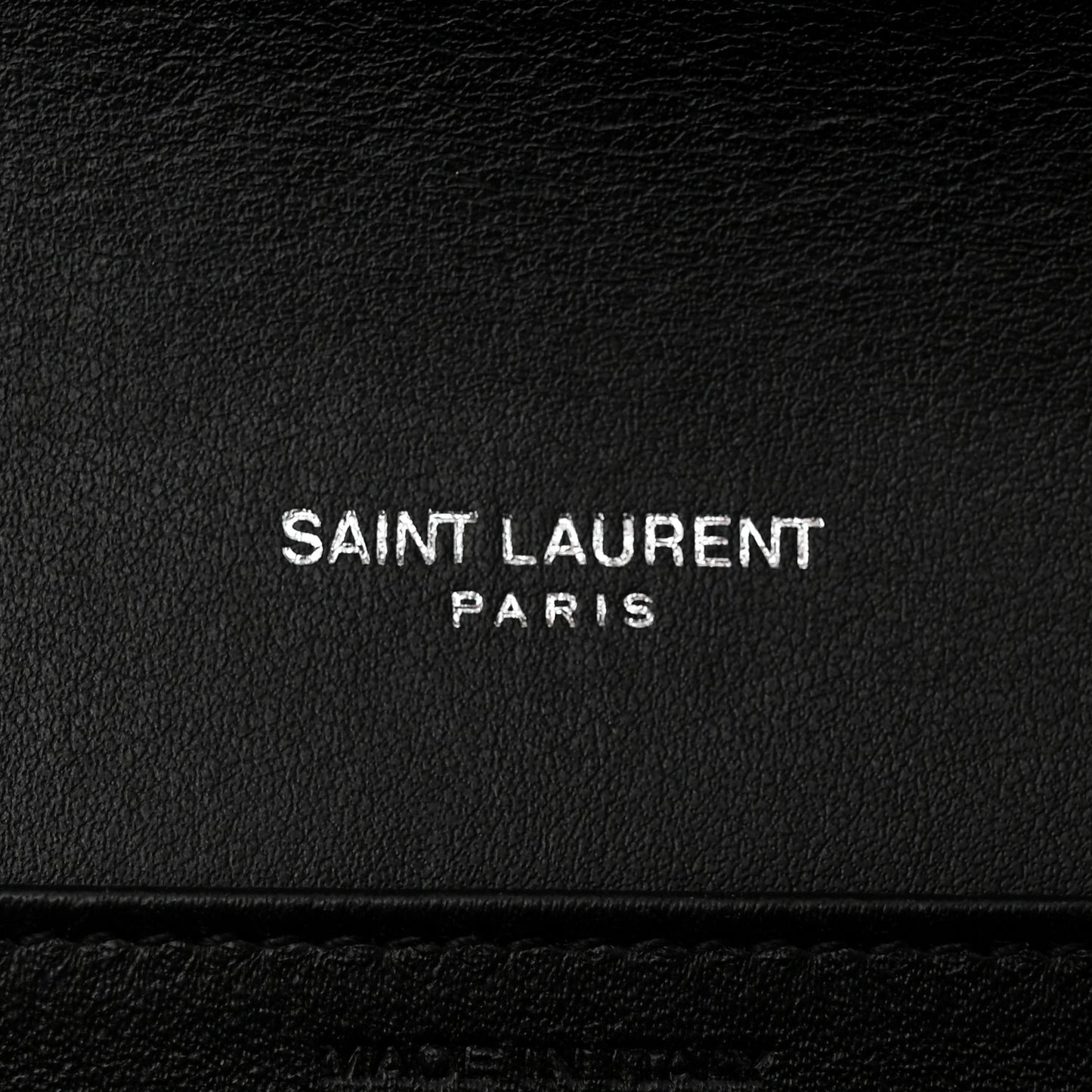 Calfskin Crocodile Embossed Monogram Uptown Chain Wallet Black