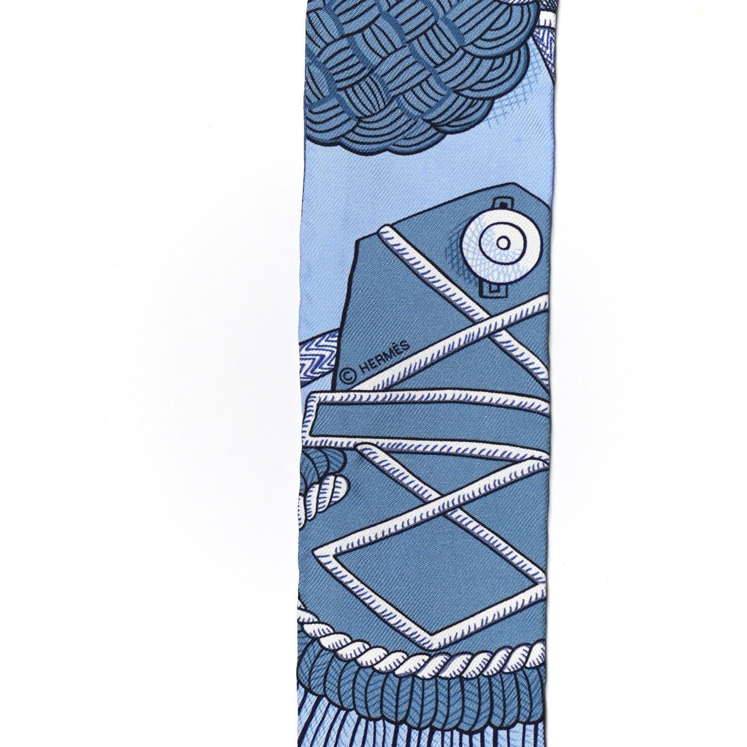 Hermes Silk Zouaves Et Dragons Twilly 3 of 4