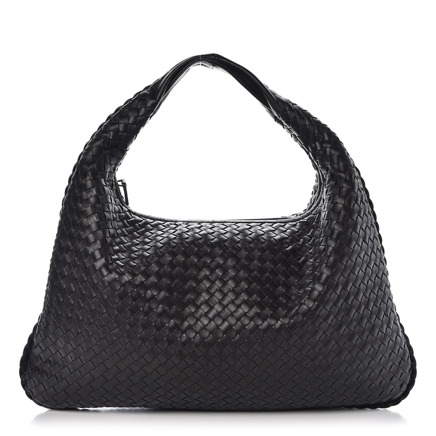 Nappa Intrecciato Large Veneta Hobo Black