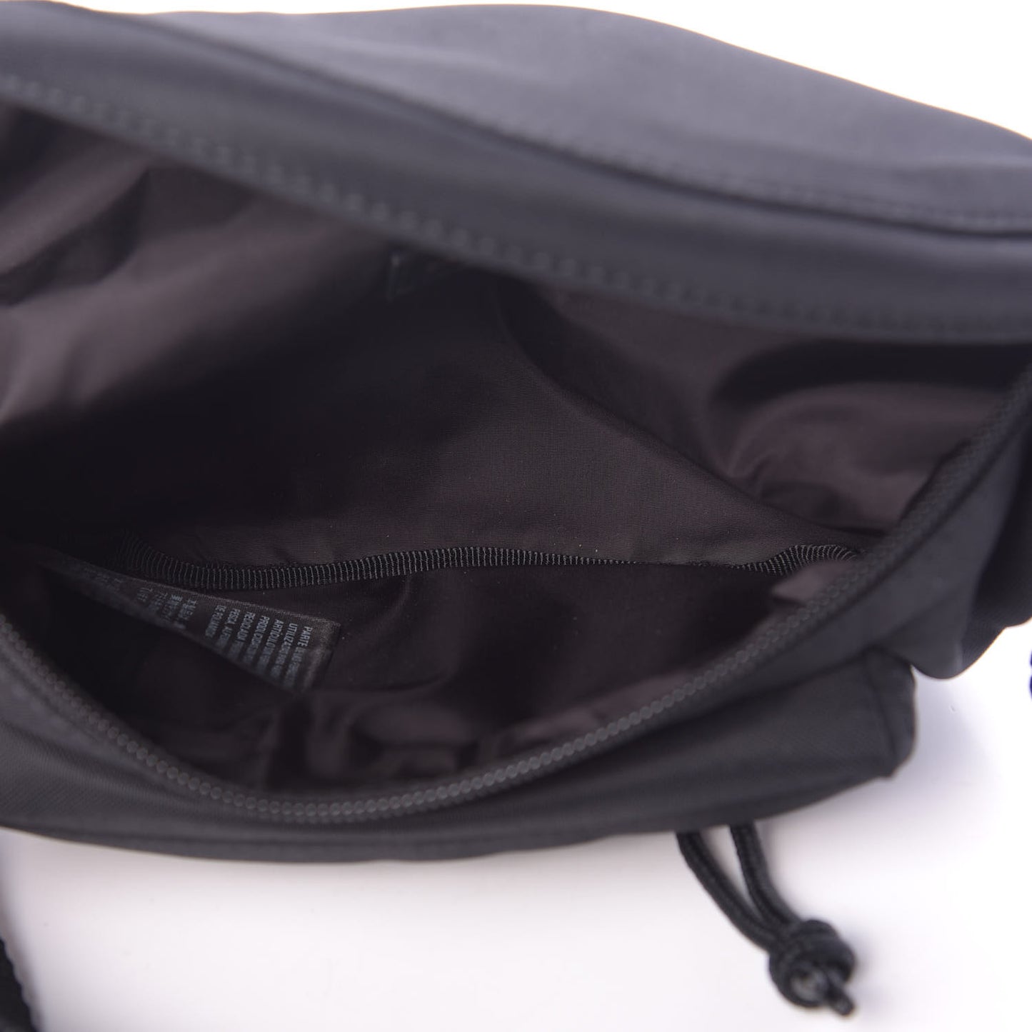 Sport Nylon Logo Embroidered Wheel Belt Bag Black White