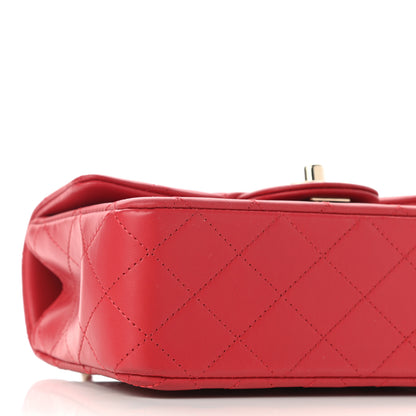 Chanel Lambskin Quilted Mini Top Handle Rectangular Flap Red 9 of 12