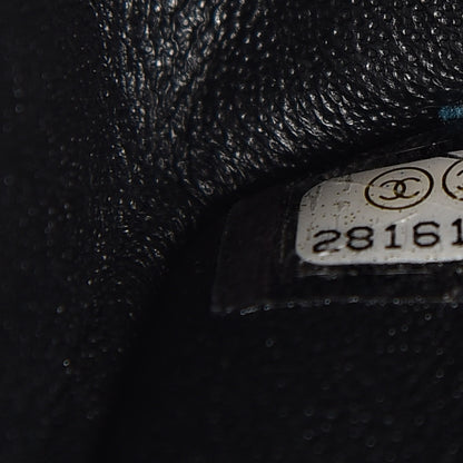 Chanel Lambskin Metallic Calfskin Crocodile Embossed 2.55 Cocodile Reissue 225 Flap Black Gold 8 of 11