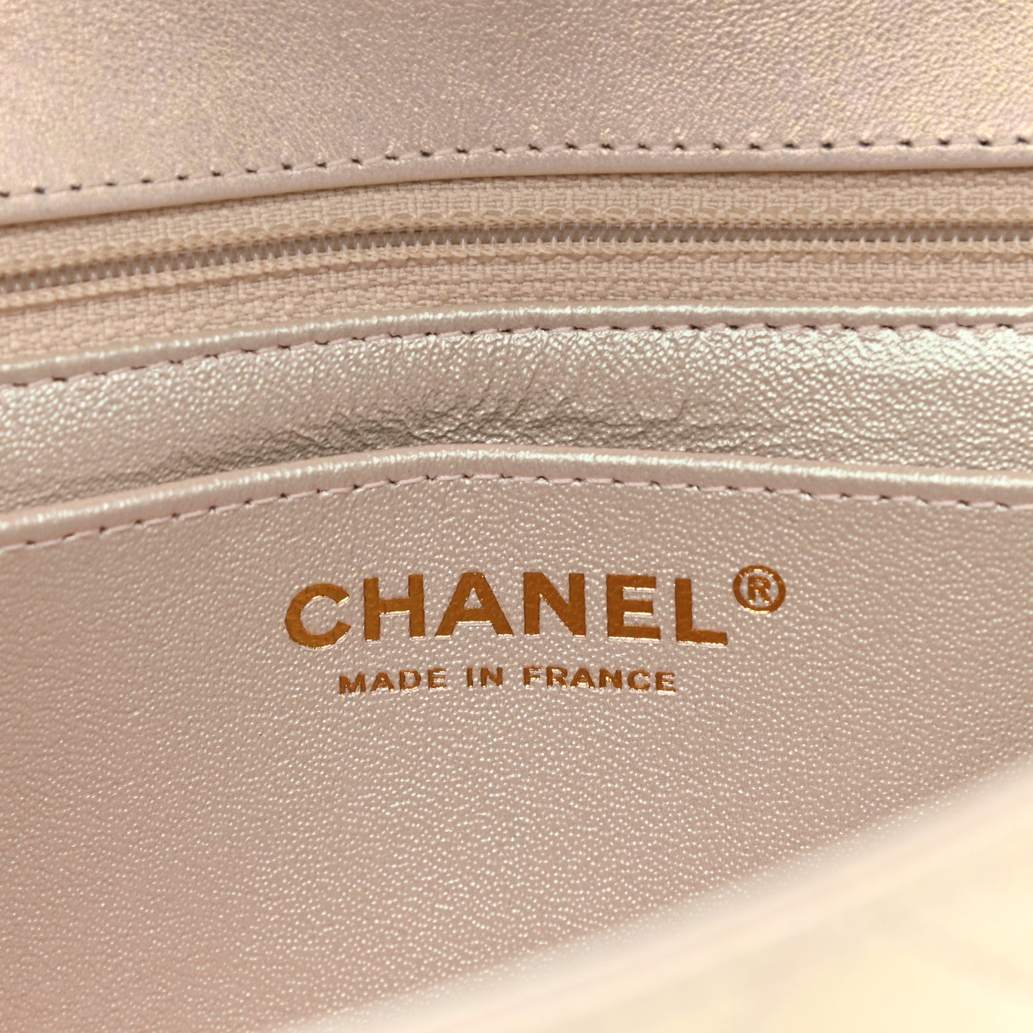 Chanel Iridescent Lambskin Quilted Mini Rectangular Flap Ivory 6 of 12
