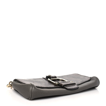 Gucci Snakeskin Calfskin Embossed Greenwich Clutch Grey 4 of 10