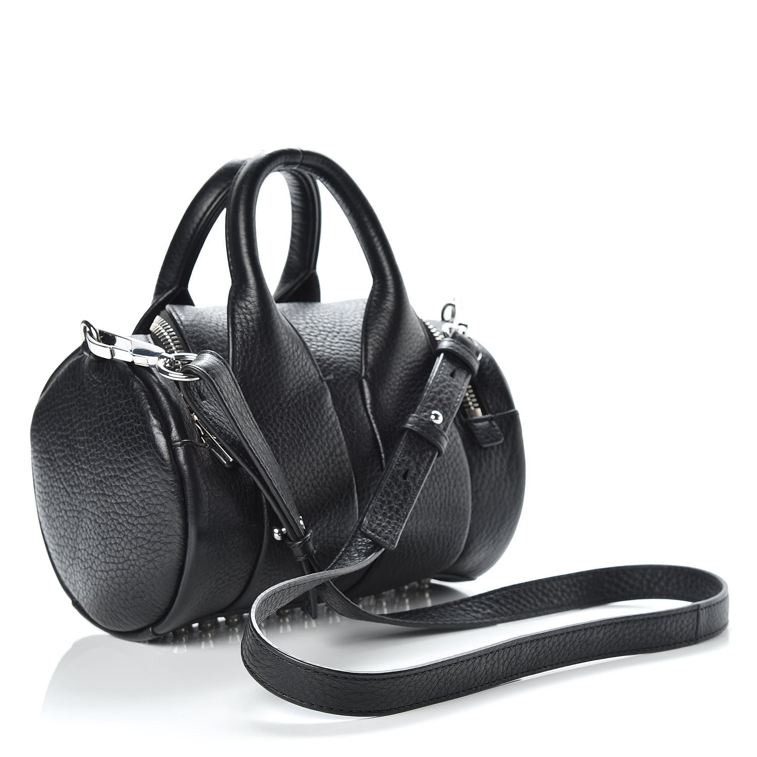 Alexander Wang Pebbled Lambskin Mini Rockie Black Rhodium Hardware 3 of 20