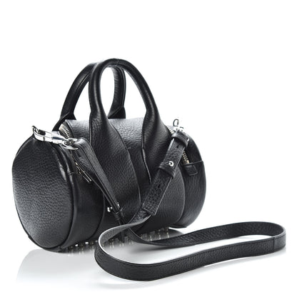 Alexander Wang Pebbled Lambskin Mini Rockie Black Rhodium Hardware 3 of 20