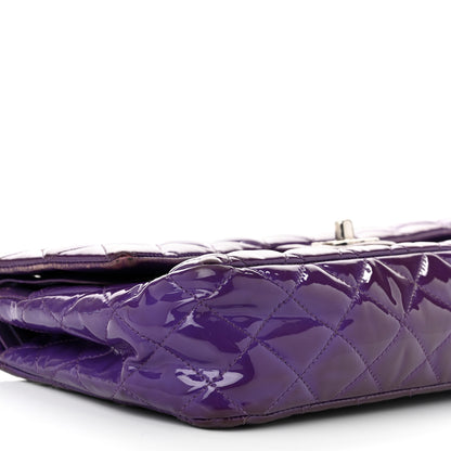 Chanel Patent Calfskin Quilted Medium Double Flap Purple 9 of 14