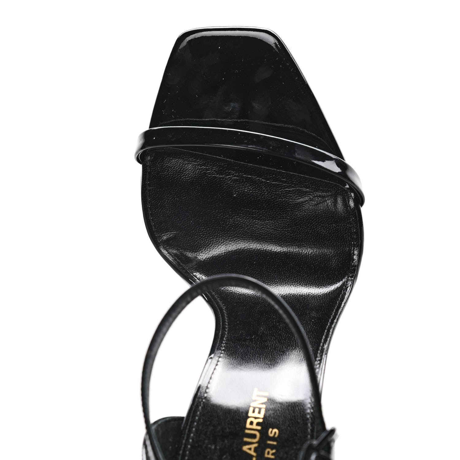 Saint Laurent Patent Calfskin Opyum Sandals 39 Black 11 of 13