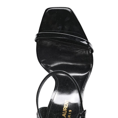 Saint Laurent Patent Calfskin Opyum Sandals 39 Black 11 of 13