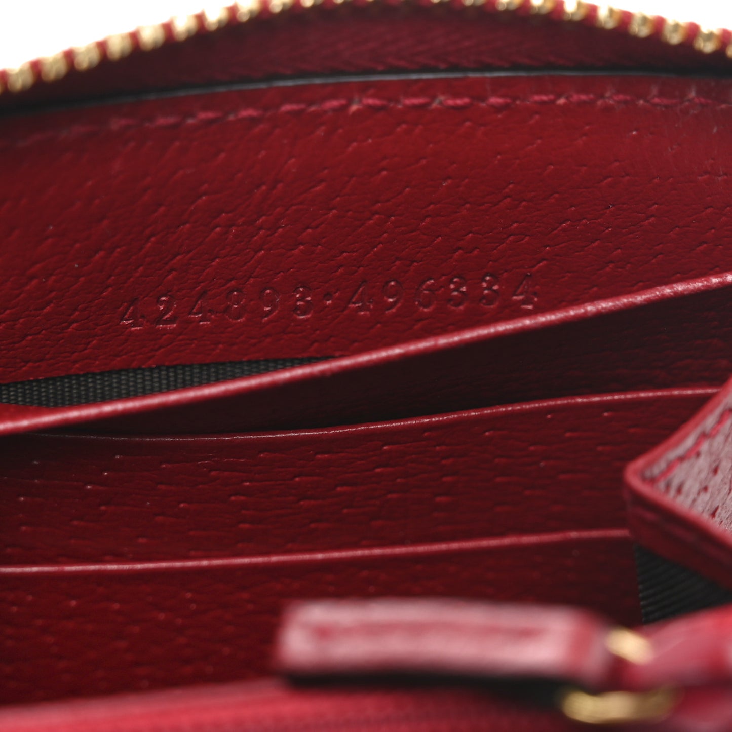 GG Supreme Monogram Tian Zip Around Wallet Beige Multicolor Red