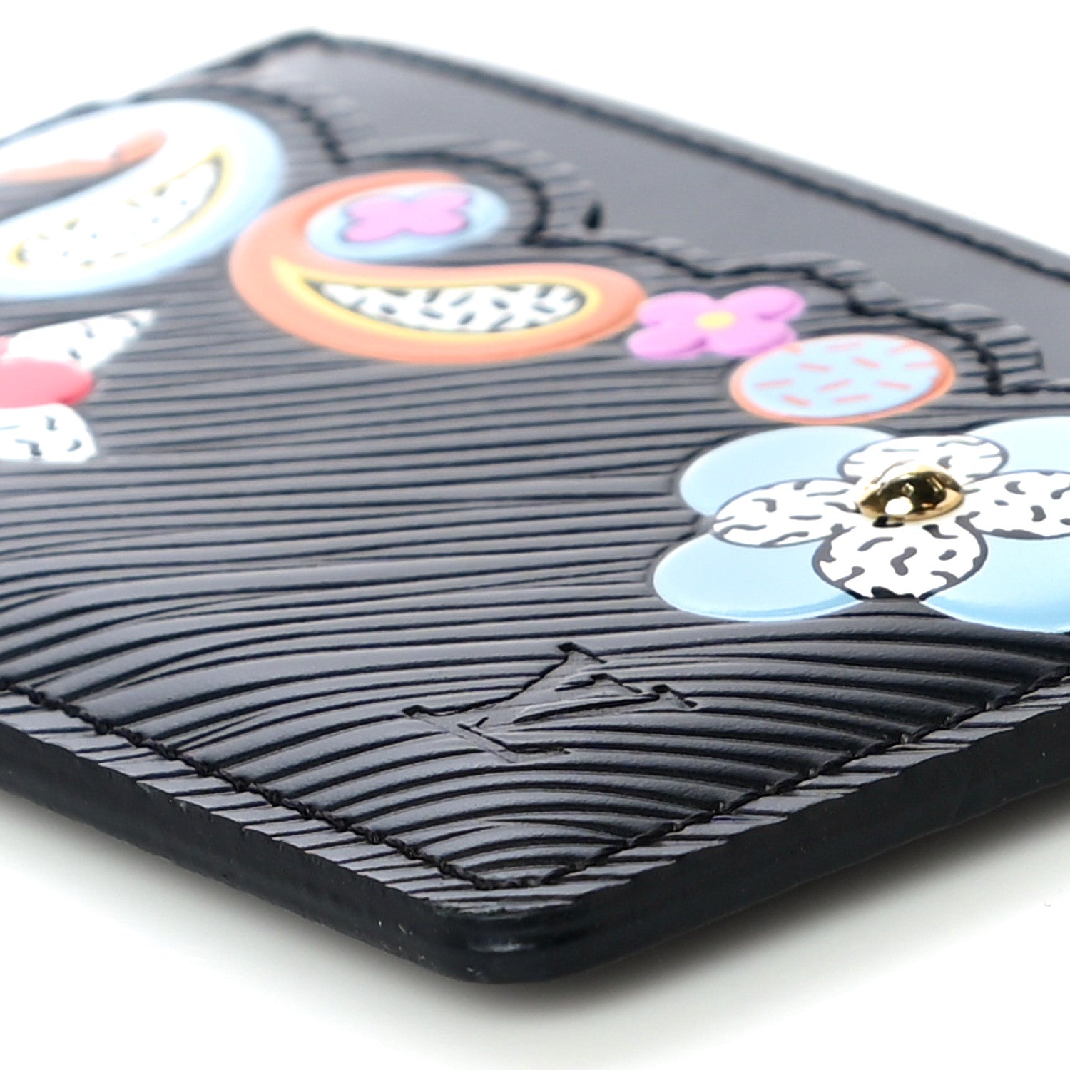 Louis Vuitton Epi Flower Remix Card Holder Black 9 of 9
