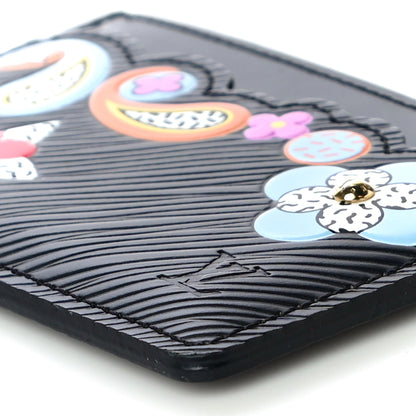 Louis Vuitton Epi Flower Remix Card Holder Black 9 of 9