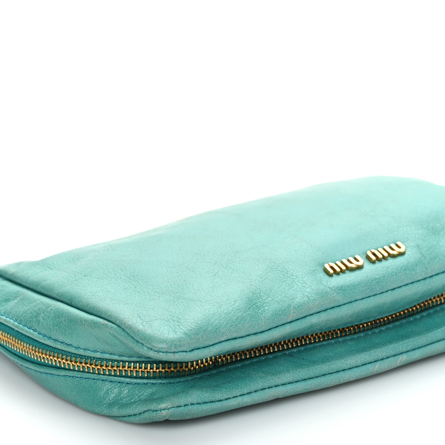 Miu Miu Nappa Shoulder Bag Turchese 8 of 10