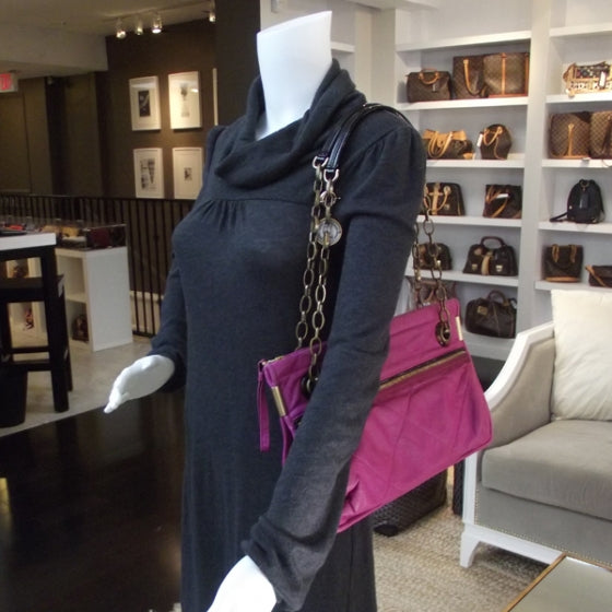 Lambskin Amalia Shoulder Bag Magenta