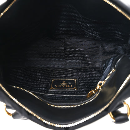 Prada Tessuto Nylon Soft Calf Shopping Satchel Black 5 of 9