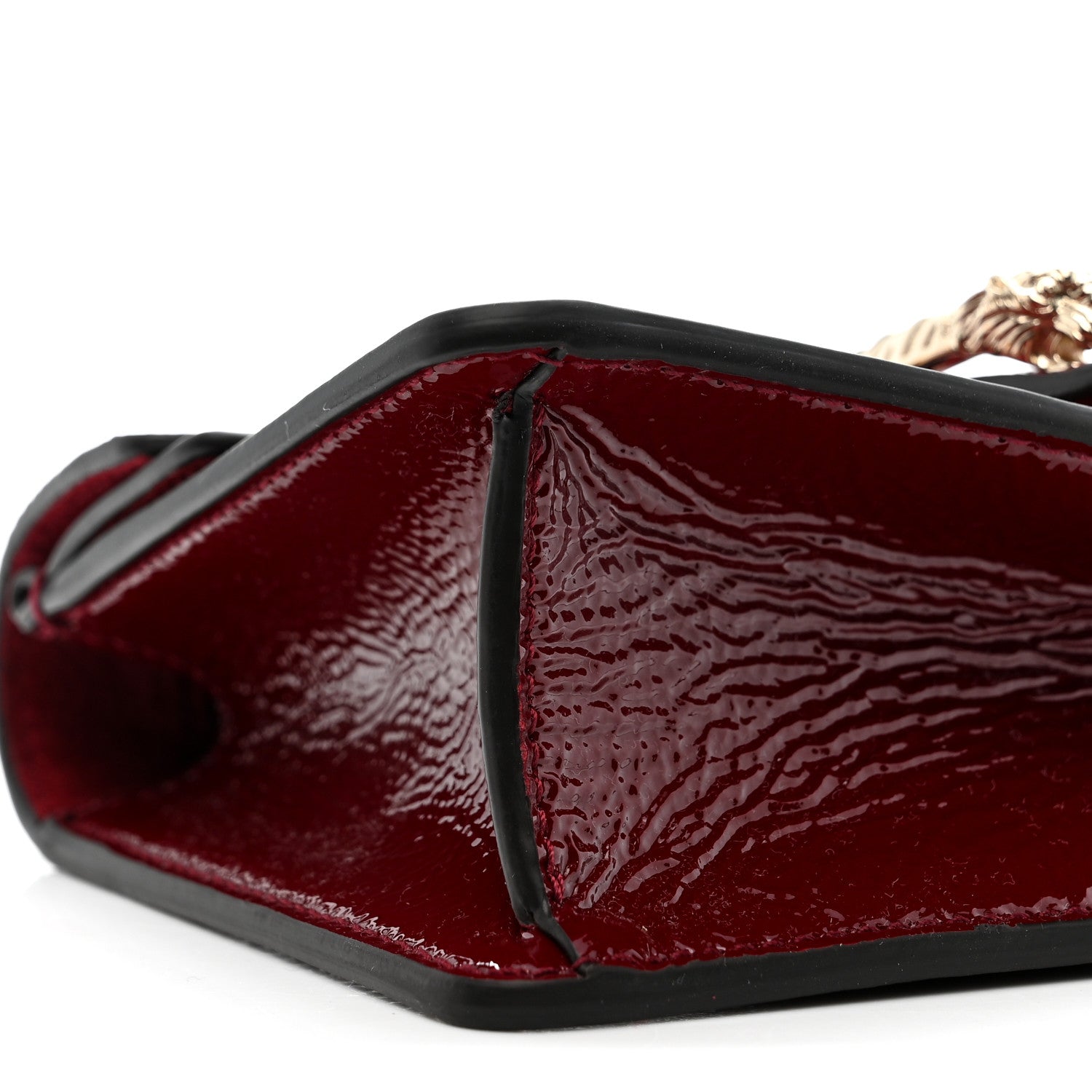Gucci Crinkled Patent Mini Dionysus Shoulder Bag Rosso Ancora Red 7 of 9