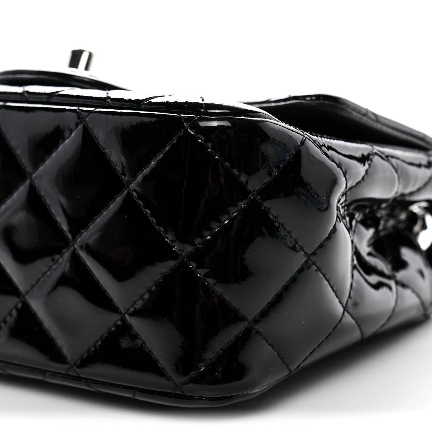 Chanel Patent Calfskin Quilted Mini Square Flap Black 10 of 10