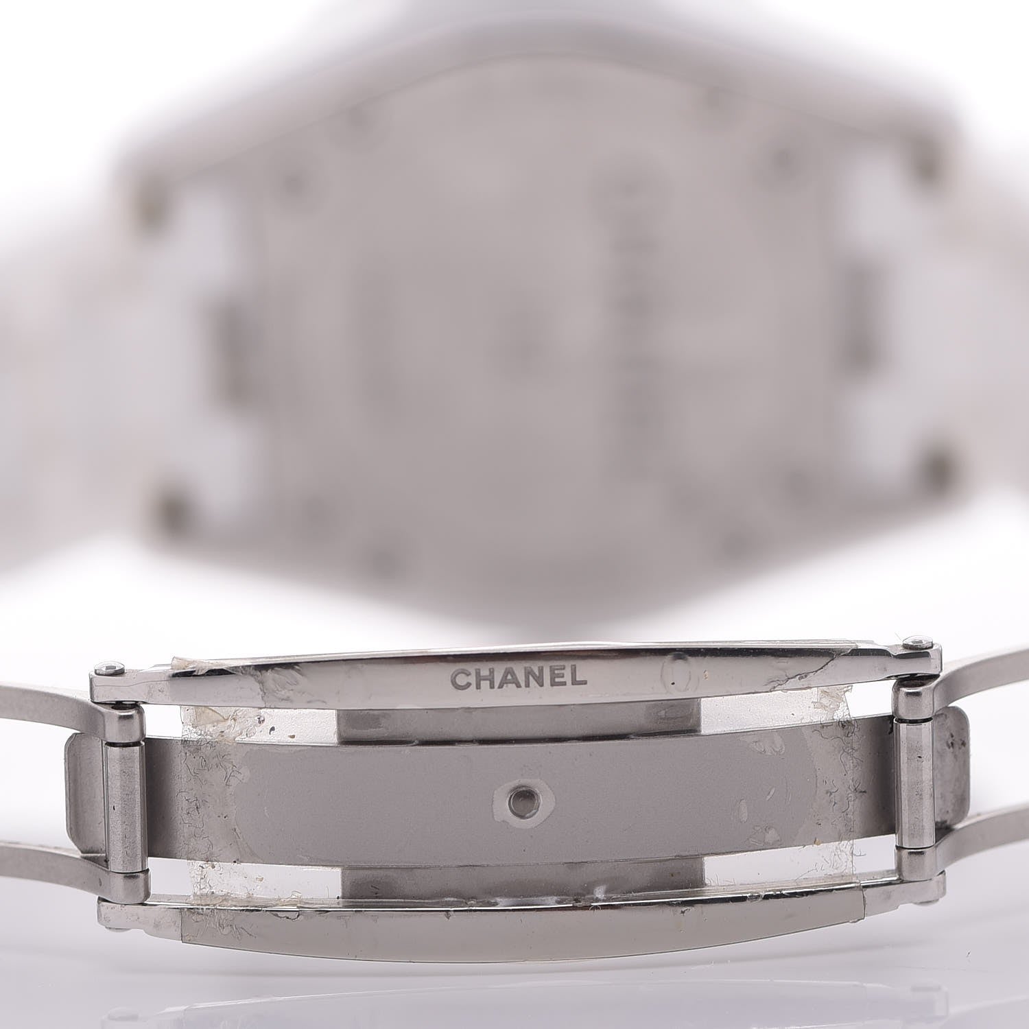 Chanel Stainless Steel Ceramic Diamond 38mm J12 Automatic Watch White 6 of 7