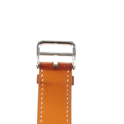 Hermes Stainless Steel Barenia 29mm Cape Cod Double Tour Quartz Watch Fauve 7 of 7