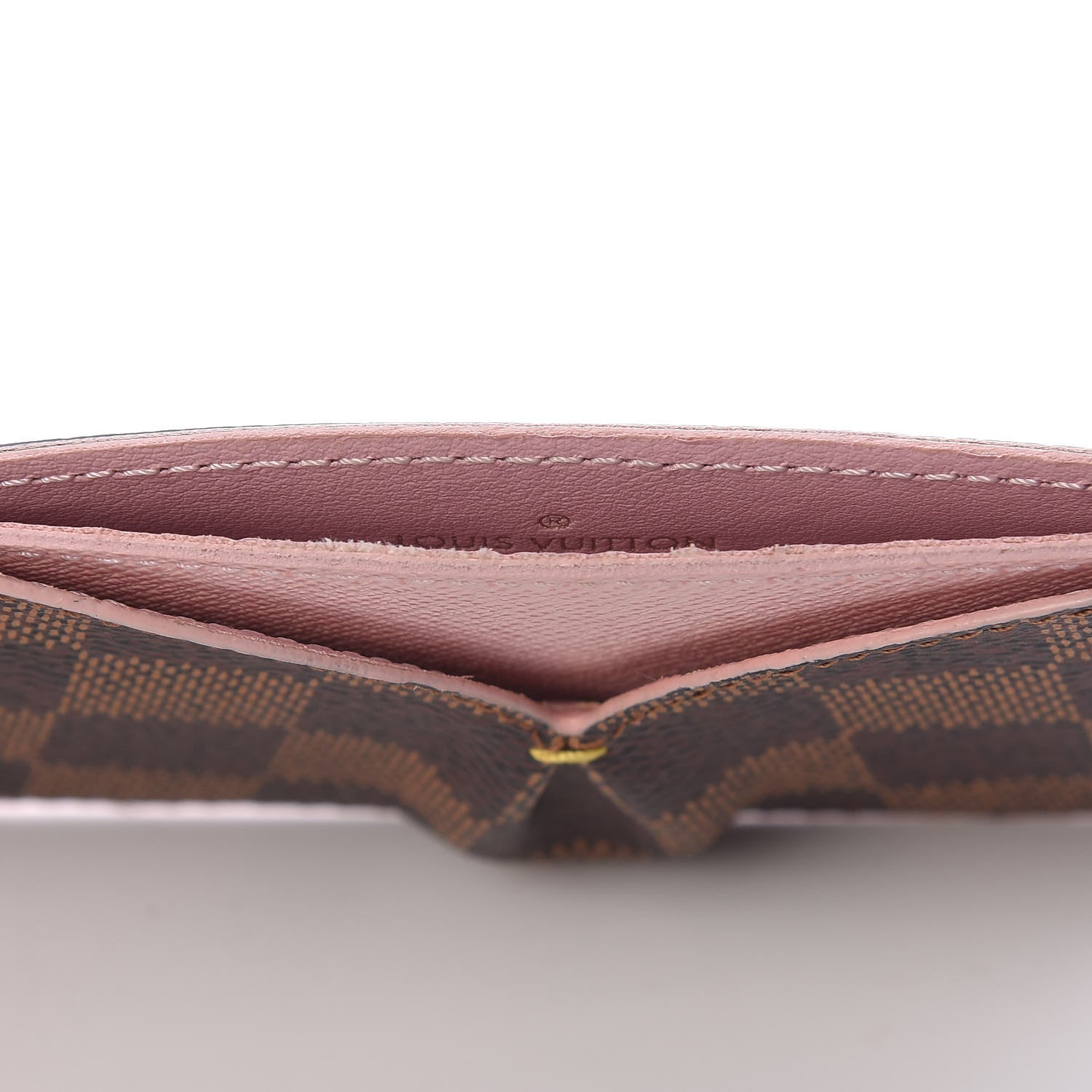 Louis Vuitton Damier Ebene Caissa Card Holder Rose Ballerine 9 of 9