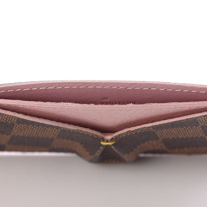 Louis Vuitton Damier Ebene Caissa Card Holder Rose Ballerine 9 of 9