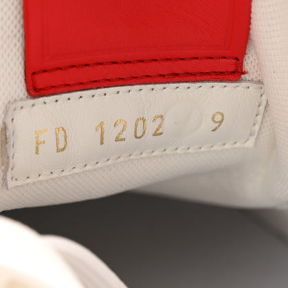 Louis Vuitton LV X YK Calfskin Printed Mens Infinity Dots Trainer Sneakers 9 White Red 8 of 8
