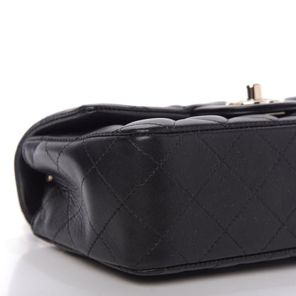 Chanel Lambskin Quilted Mini Rectangular Flap Black 6 of 10