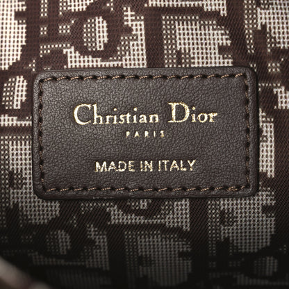 Christian Dior Woven Raffia Floral Embellished D-Bubble Bucket Bag Natural 6 of 9