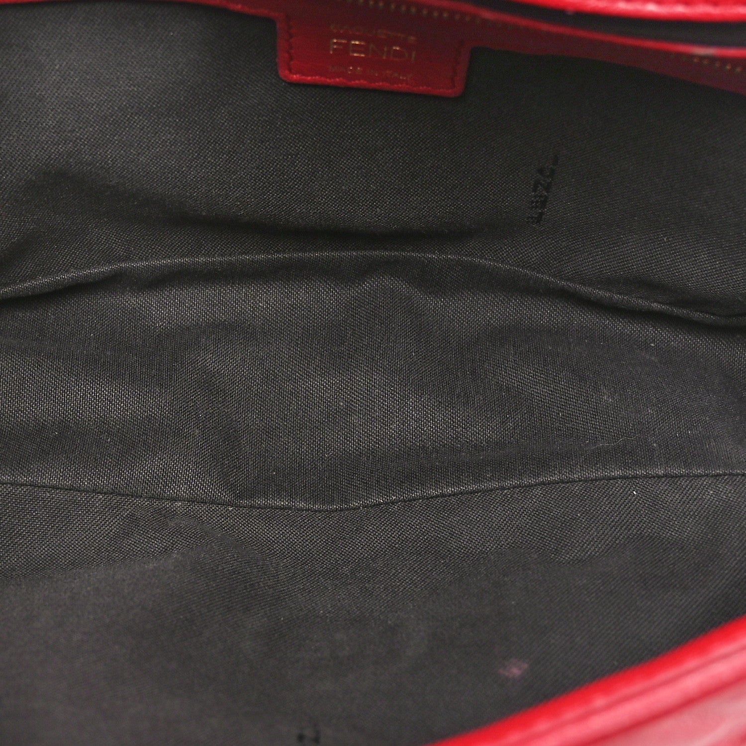 Fendi Nappa FF 1974 Embossed Baguette Fragola 5 of 11