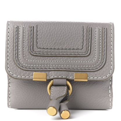 Chloe Grained Calfskin Marcie Square Wallet Cashmere Grey 1 of 5