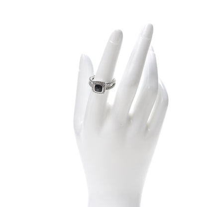 David Yurman Sterling Silver Diamond Black Onyx 7mm Petite Albion Ring 55 7.25 2 of 6