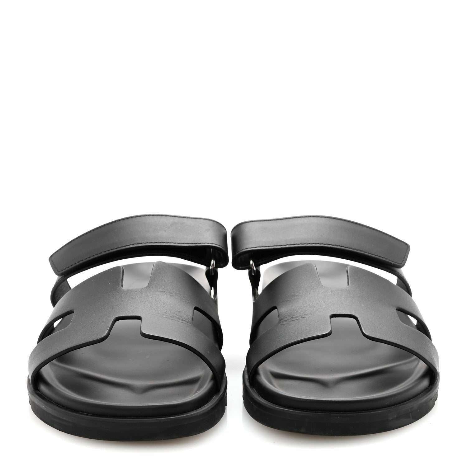 Hermes Calfskin Womens Chypre Sandals 40 Black 3 of 10