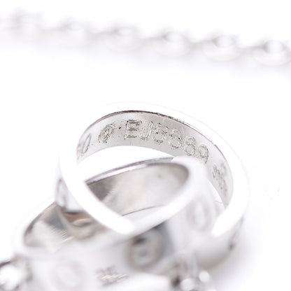 Cartier 18K White Gold Interlocking LOVE Necklace 5 of 6