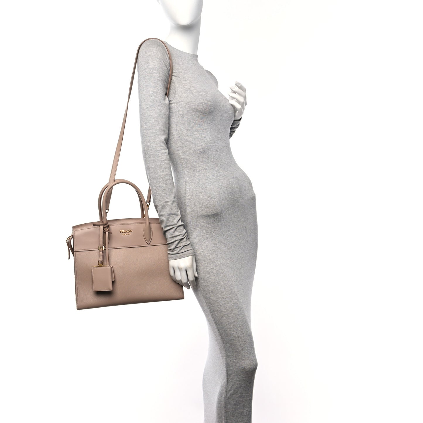 Saffiano City Calfskin Medium Esplanade Cammeo