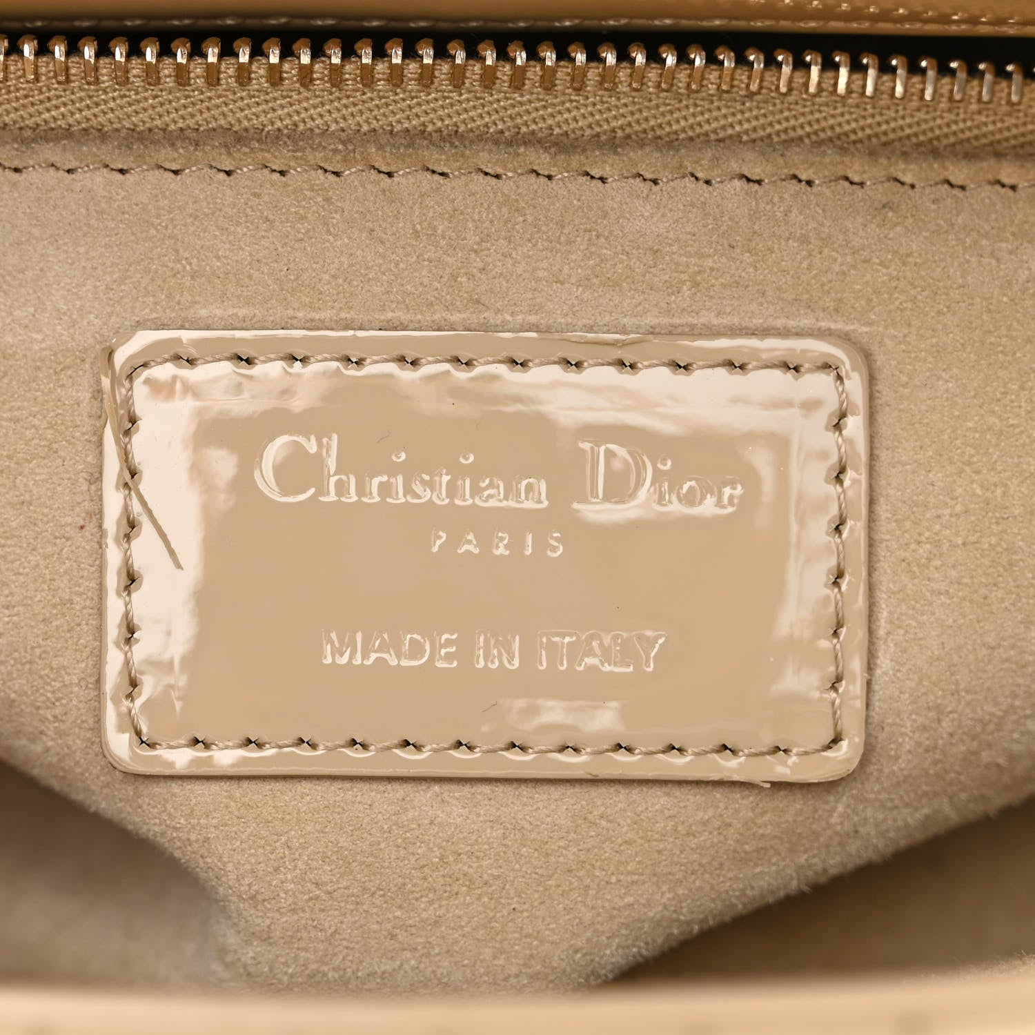 Christian Dior Patent Cannage Small Lady Dior Beige 6 of 12