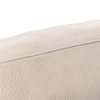 Gucci Pebbled Calfskin Twill Medium Top Handle Satchel White 14 of 25