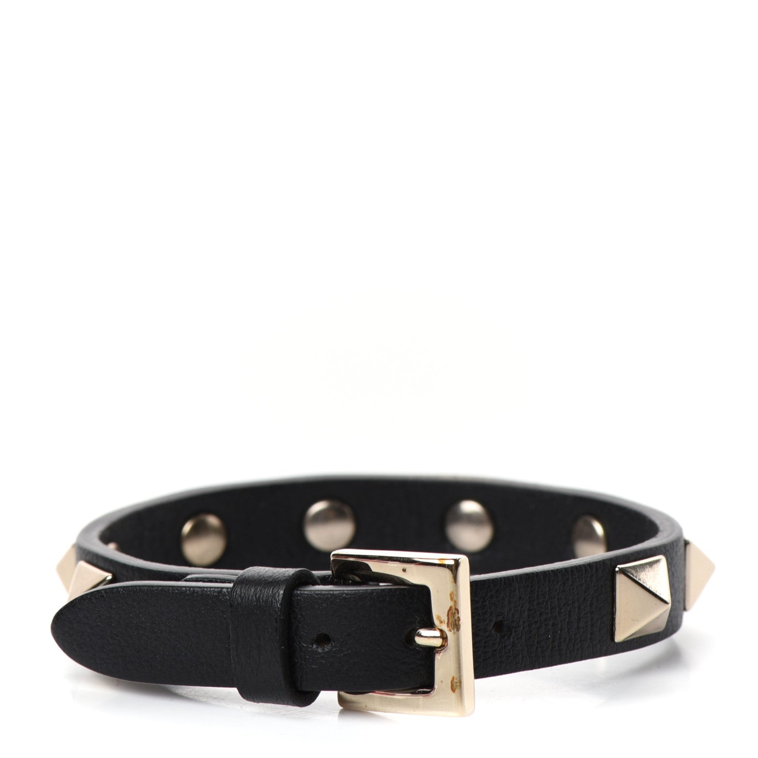 Valentino Garavani Vitello Rockstud Bracelet Black 1 of 4