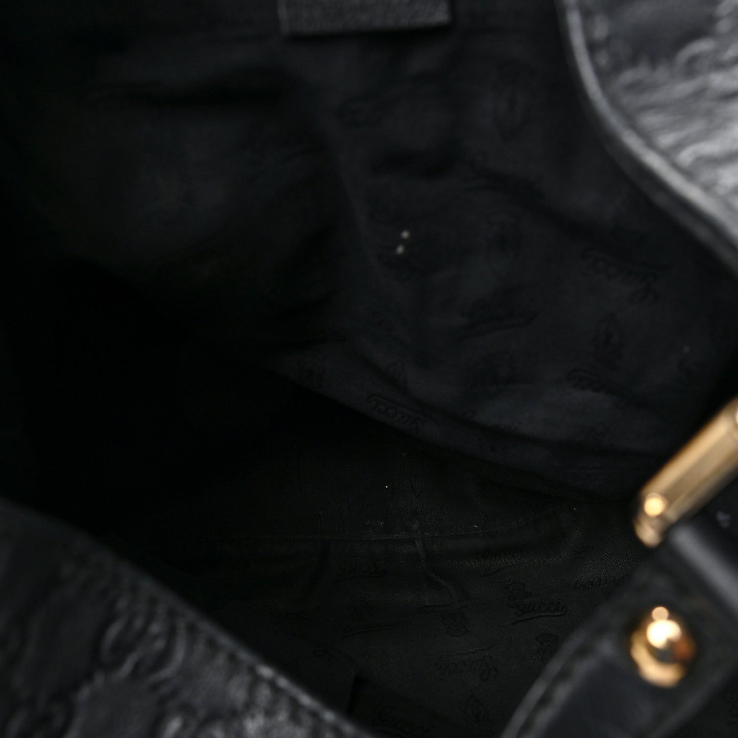Guccissima Large New Ladies Web Hobo Black