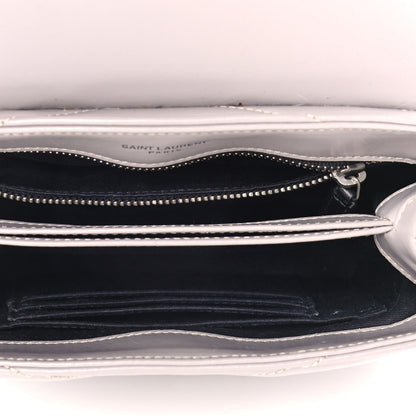 Saint Laurent Calfskin Y Quilted Monogram Toy Loulou Satchel Granite 5 of 13