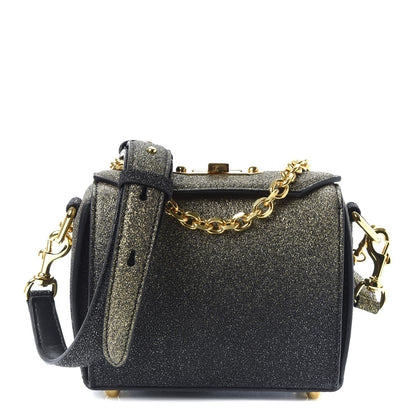 Alexander McQueen Glitter Degrade Box Shoulder Bag 16 Black Gold 1 of 9