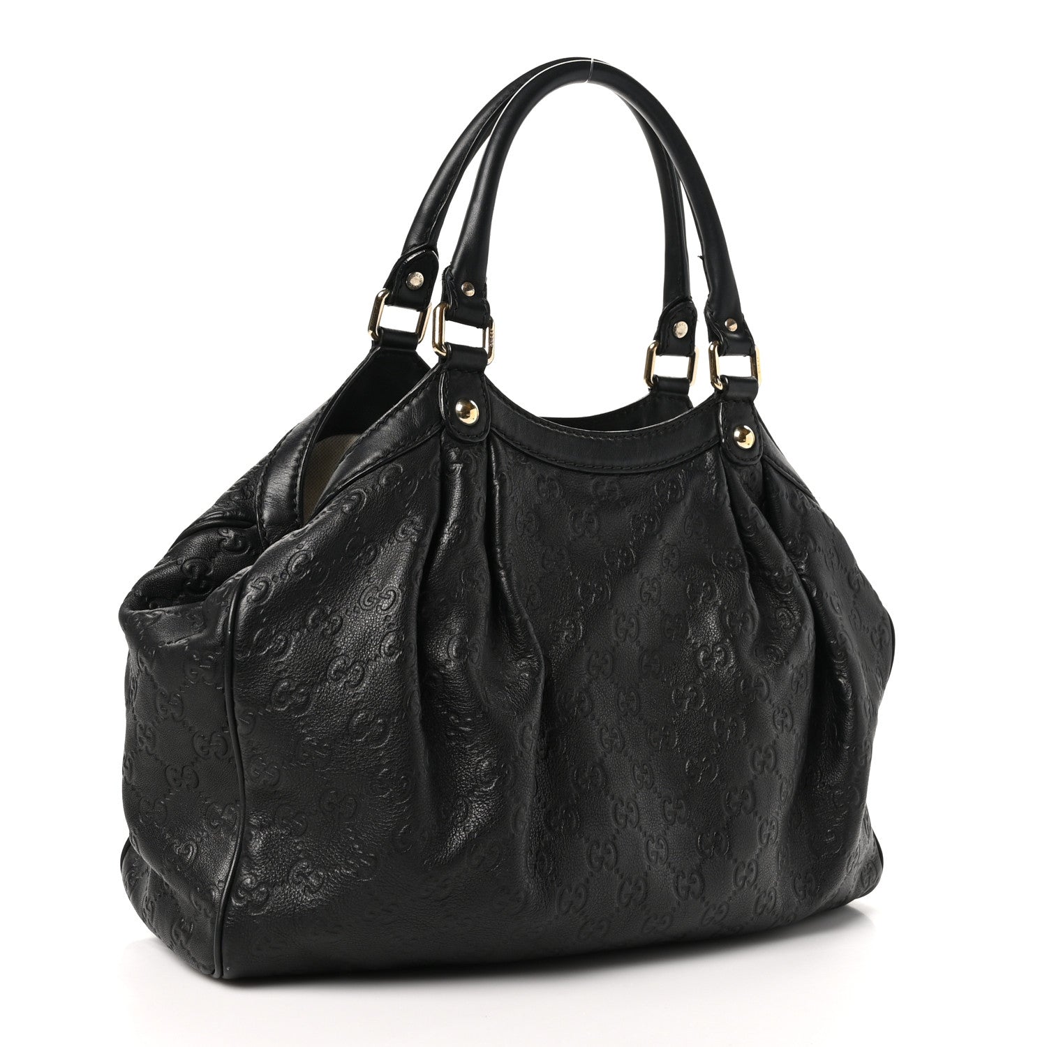 Gucci Guccissima Medium Sukey Tote Black 3 of 11